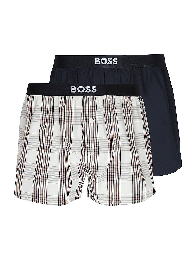 BOSS Boxershorts 2er Pkg. open white beige | S