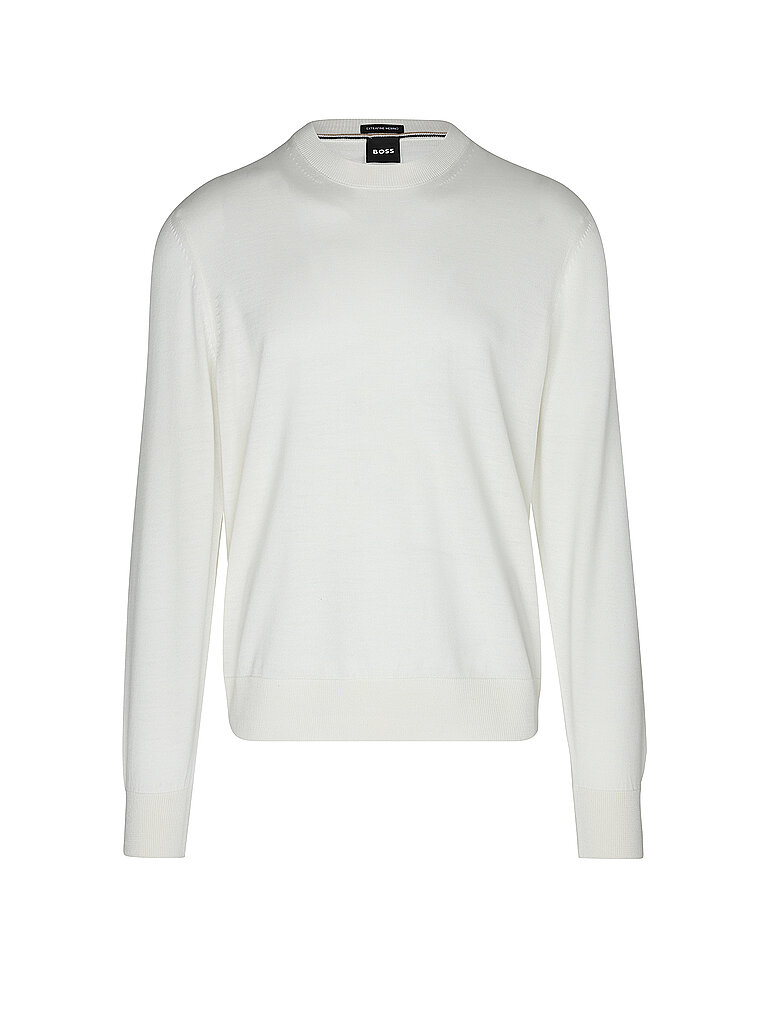 BOSS Pullover H-LENO weiss | S