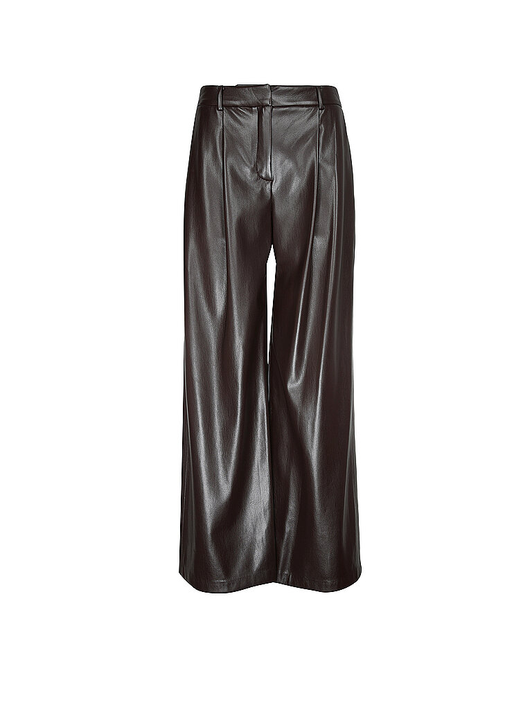 BOSS Hose in Lederoptik TIANA4 braun | 34