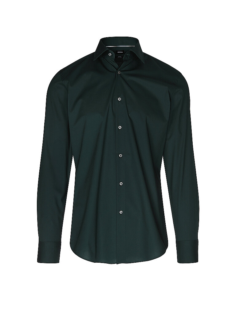BOSS Hemd Slim Fit HANK  dunkelgrün | 40