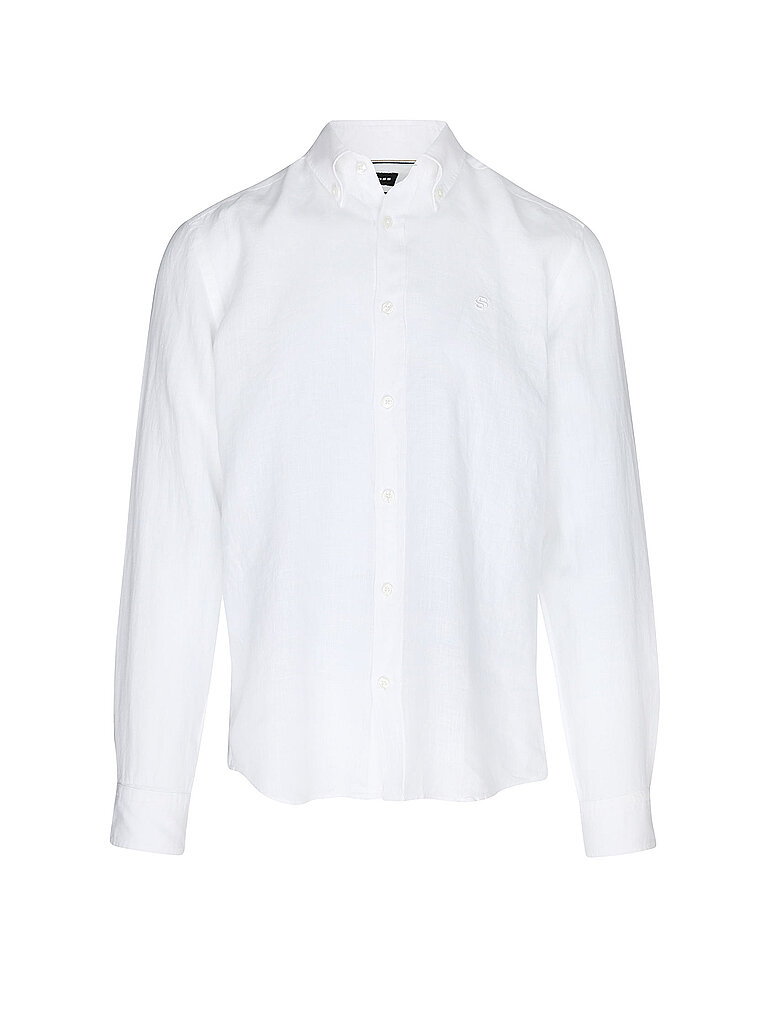BOSS Leinenhemd H-LIAM weiss | XXL