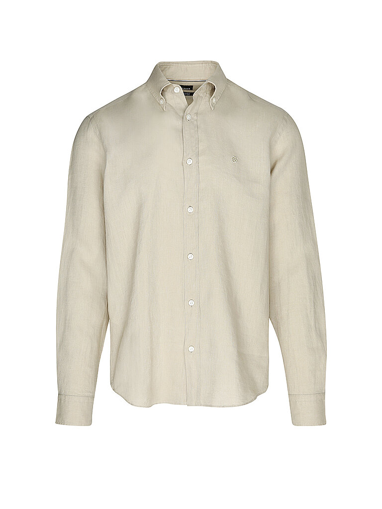 BOSS Leinenhemd H-LIAM beige | XL