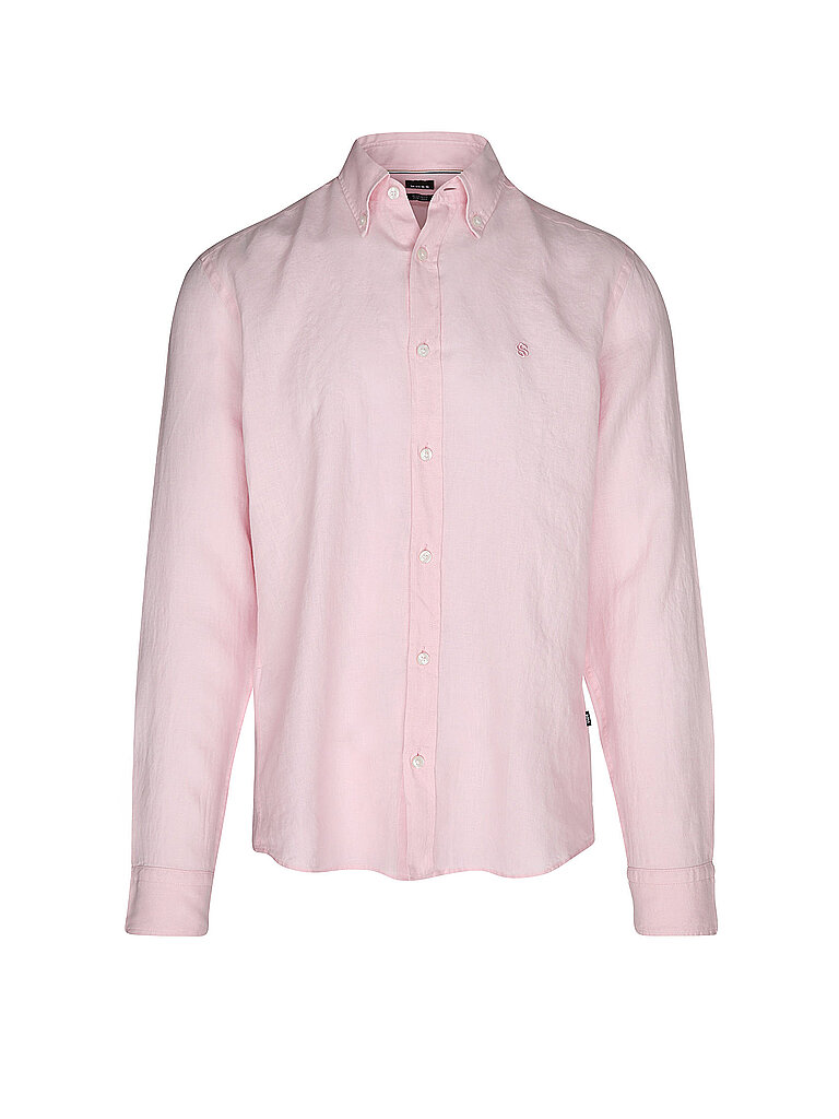 Leinenhemd H-LIAM rosa M herren