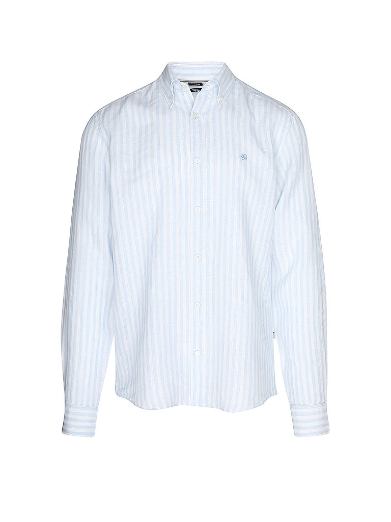 Leinenhemd H-LIAM hellblau M herren