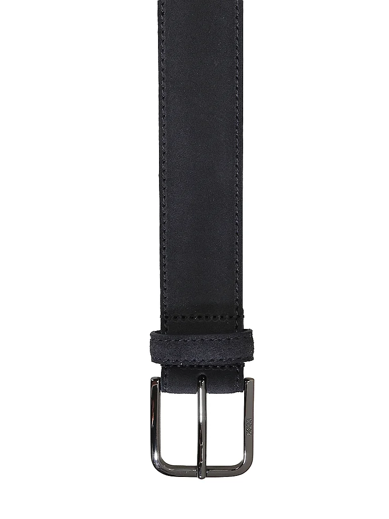 BOSS Ceinture en cuir MADISON-B1 bleu marine | 90