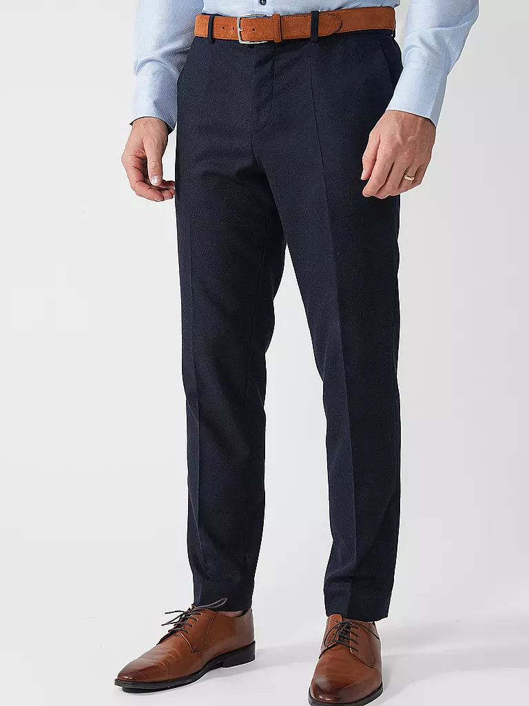 BOSS | Flanellhose  | dunkelblau