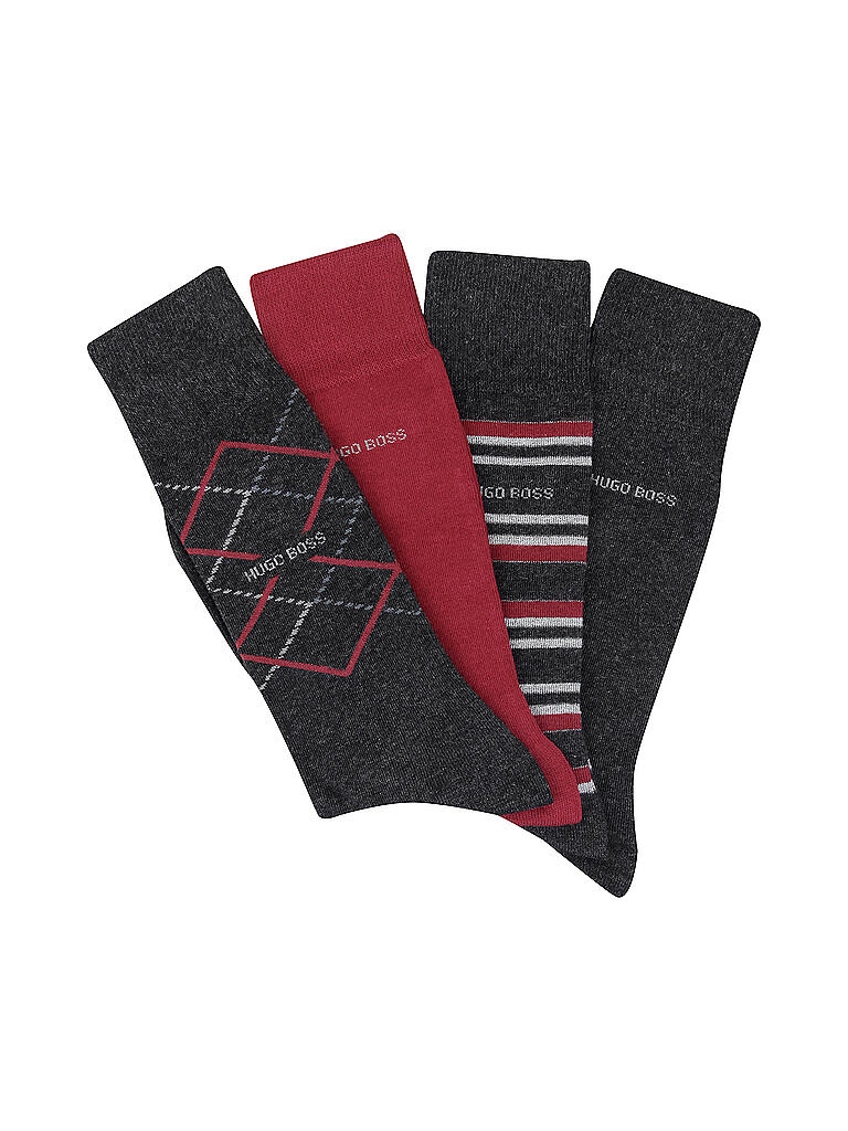 BOSS | Geschenkset - Herren Socken 4er Pkg | grau