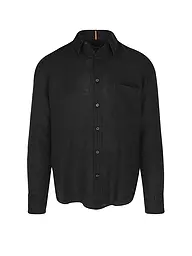 BOSS | Leinenhemd Regular Fit RELEGANT | schwarz