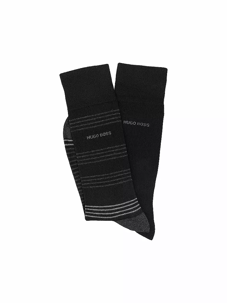 BOSS | Herren Socken 2er Pkg Stripe Black | schwarz
