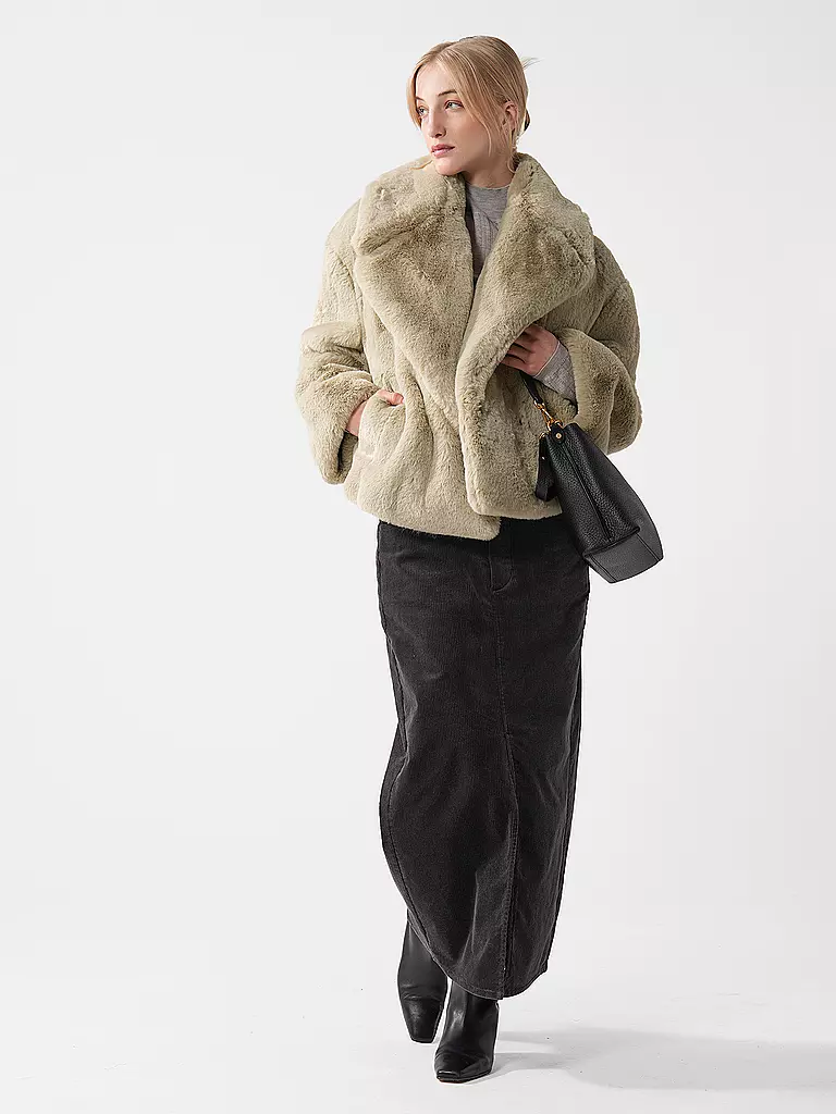 BOSS | Jacke in Felloptik CURMETA | beige