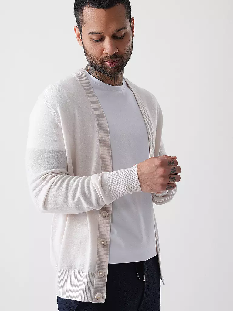 BOSS | Kaschmircardigan | Creme