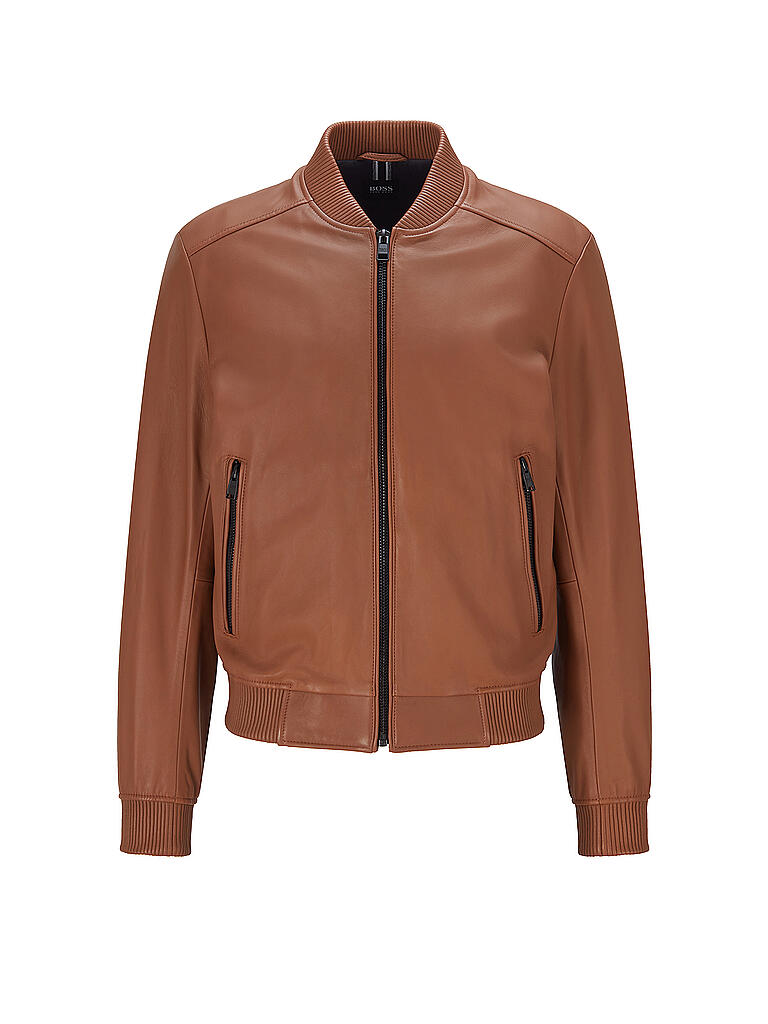 BOSS | Lederblouson MALBAN | braun