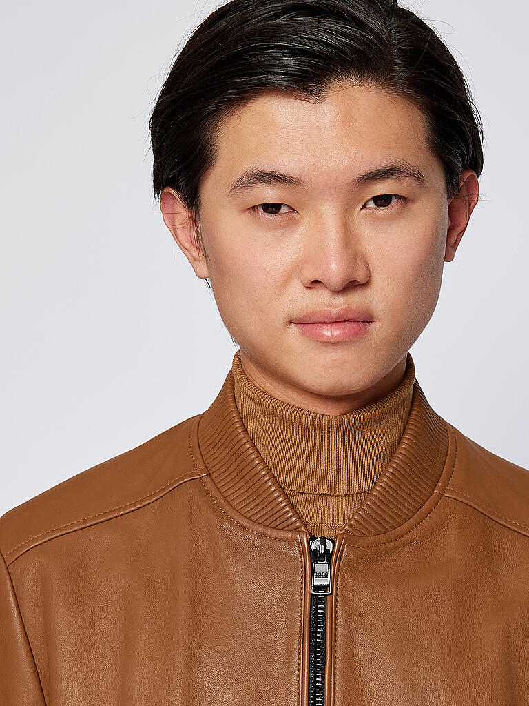 BOSS | Lederblouson MALBAN | braun