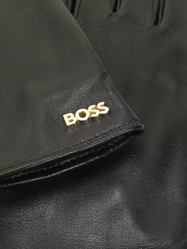 BOSS | Lederhandschuhe GUEEN | schwarz