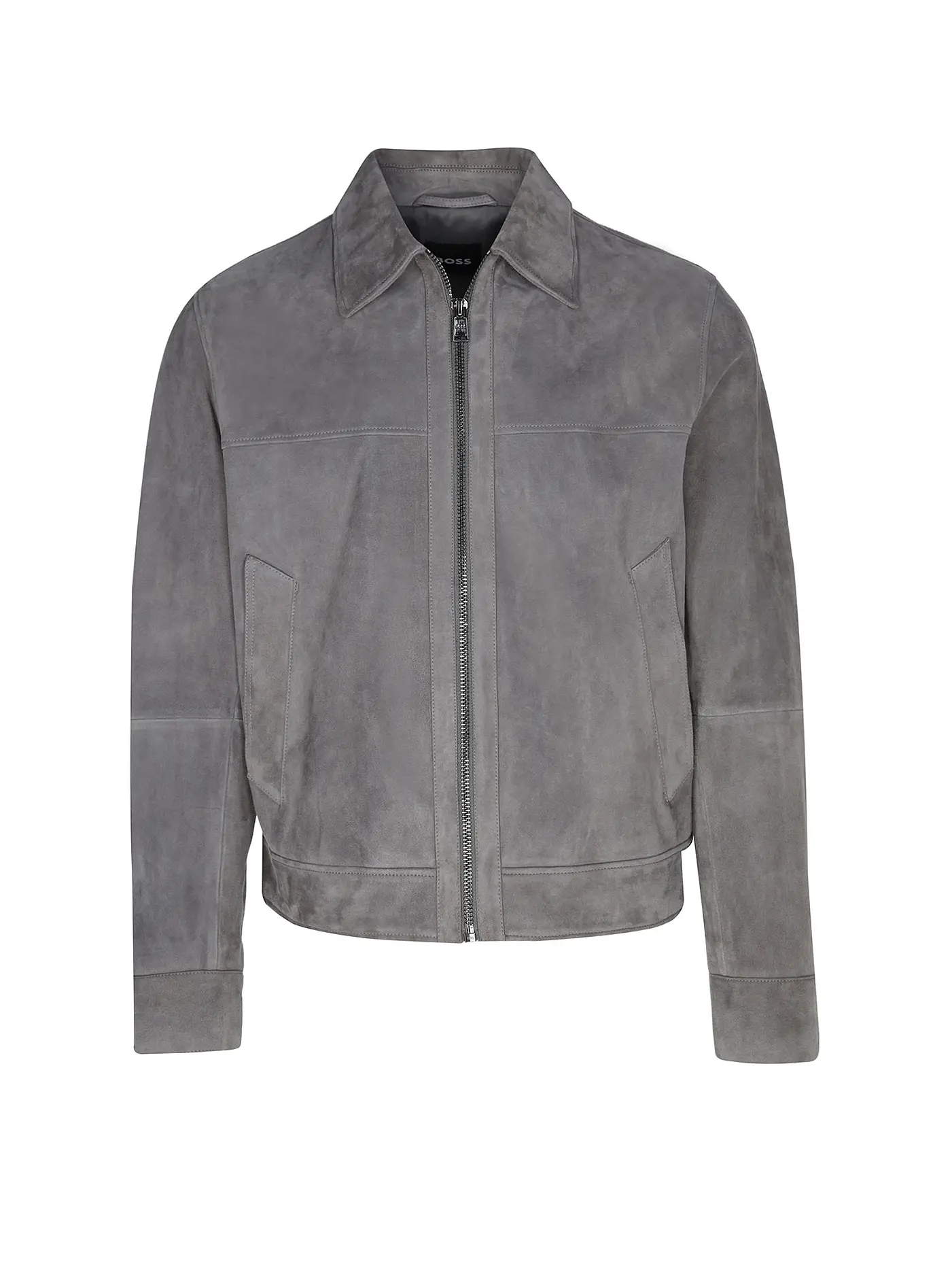 BOSS | Lederjacke H-MALBANO5  | grau