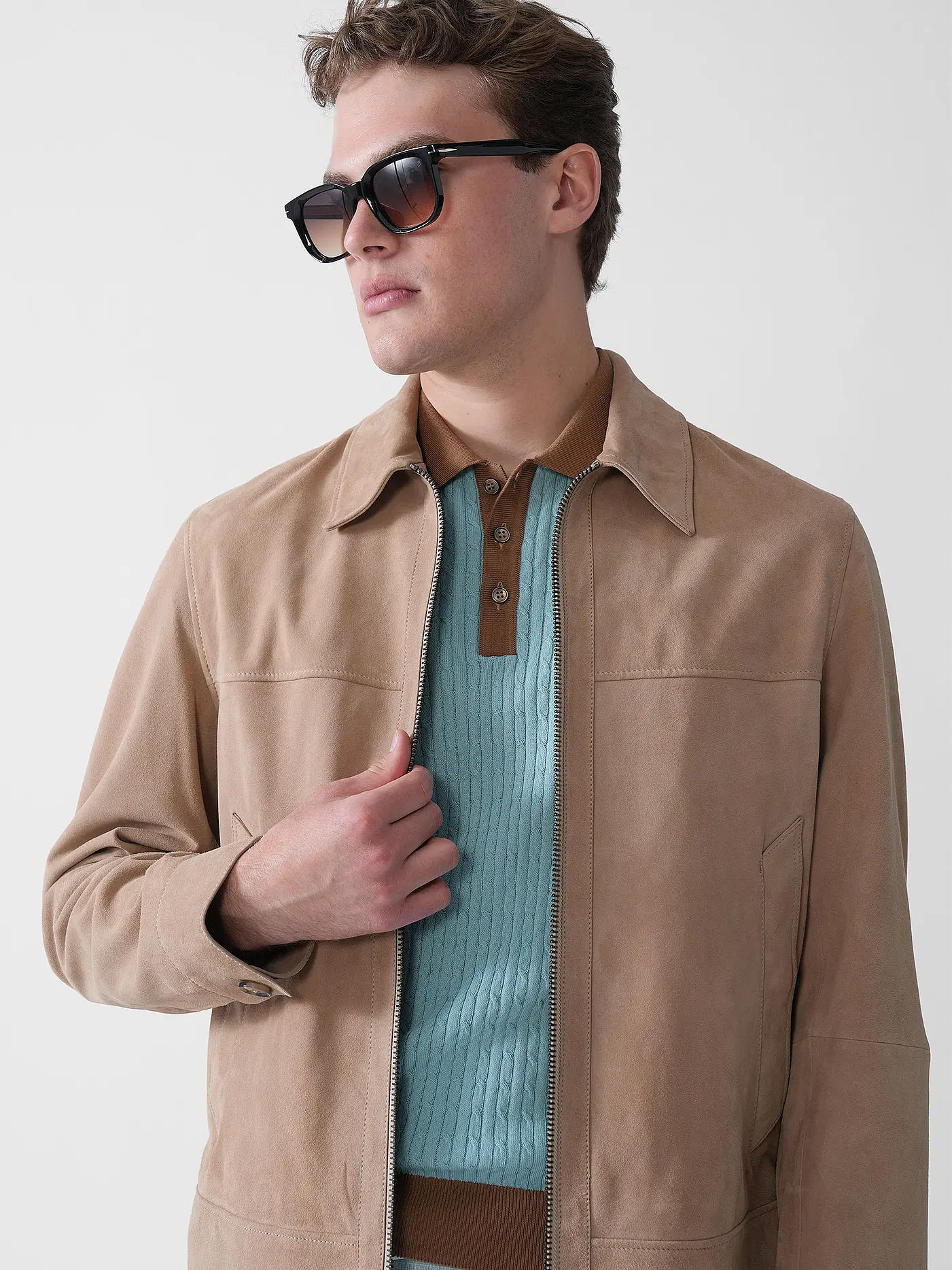 BOSS | Lederjacke H-MALBANO5  | beige