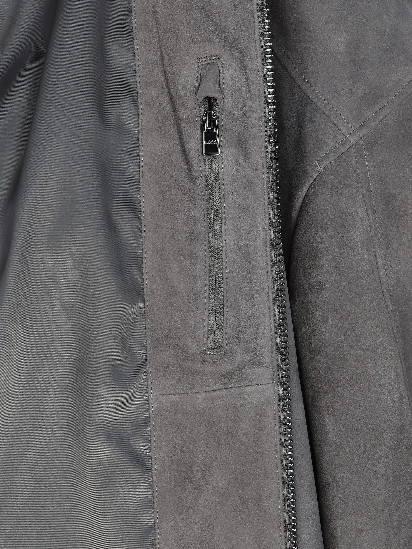BOSS | Lederjacke H-MALBANO5  | grau