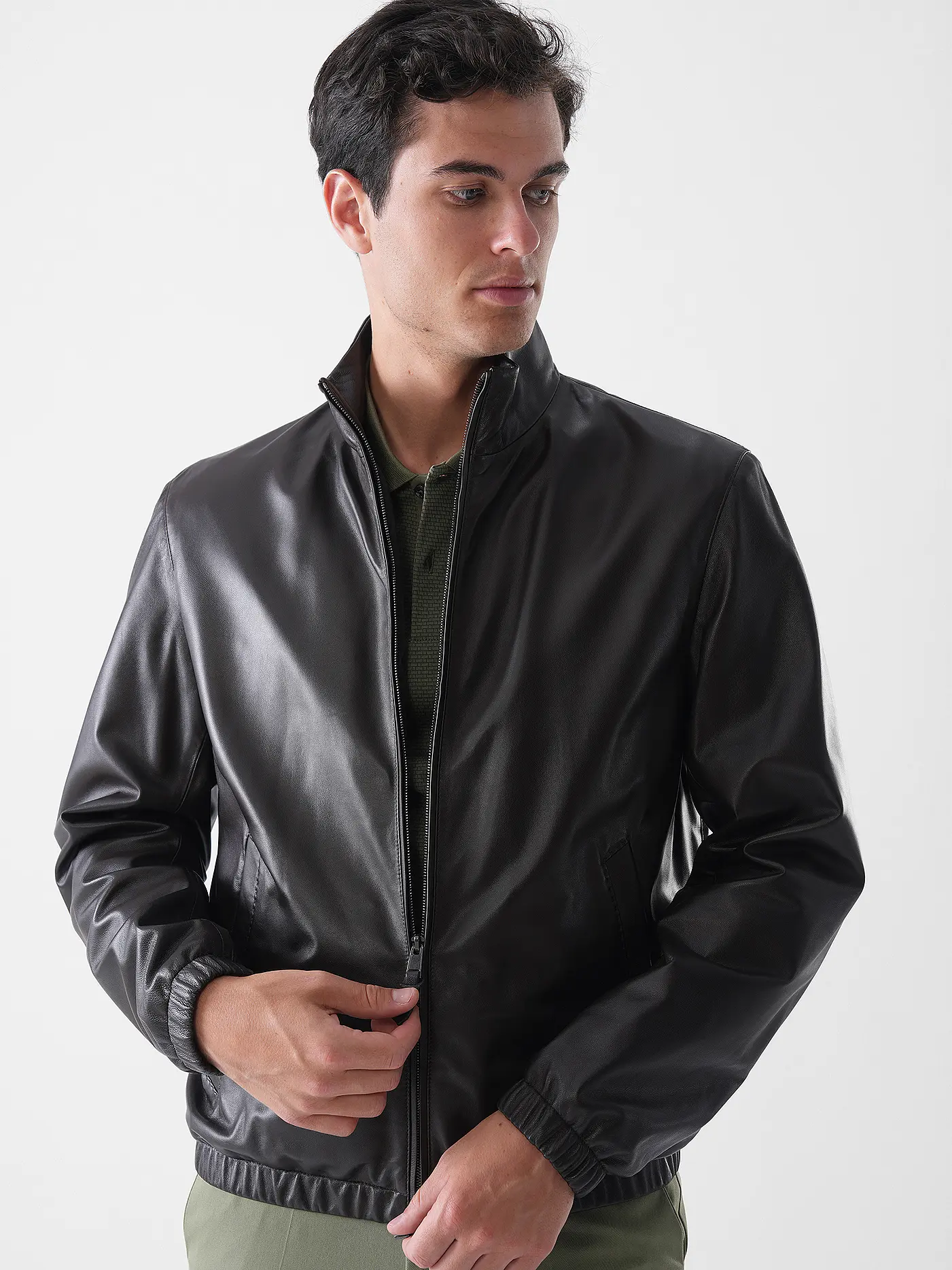 BOSS | Lederjacke L-MUBUK2  | braun