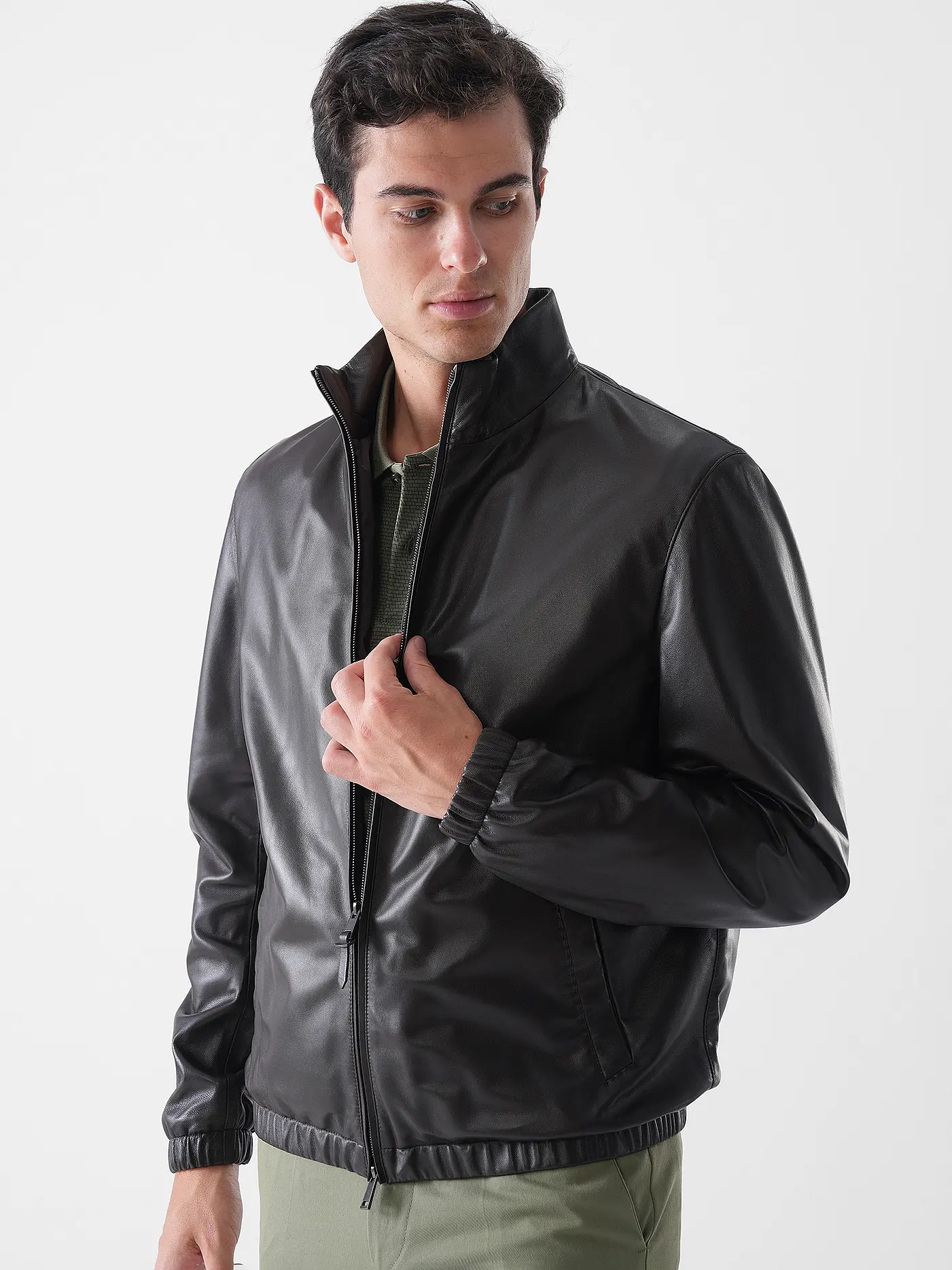 BOSS | Lederjacke L-MUBUK2  | braun