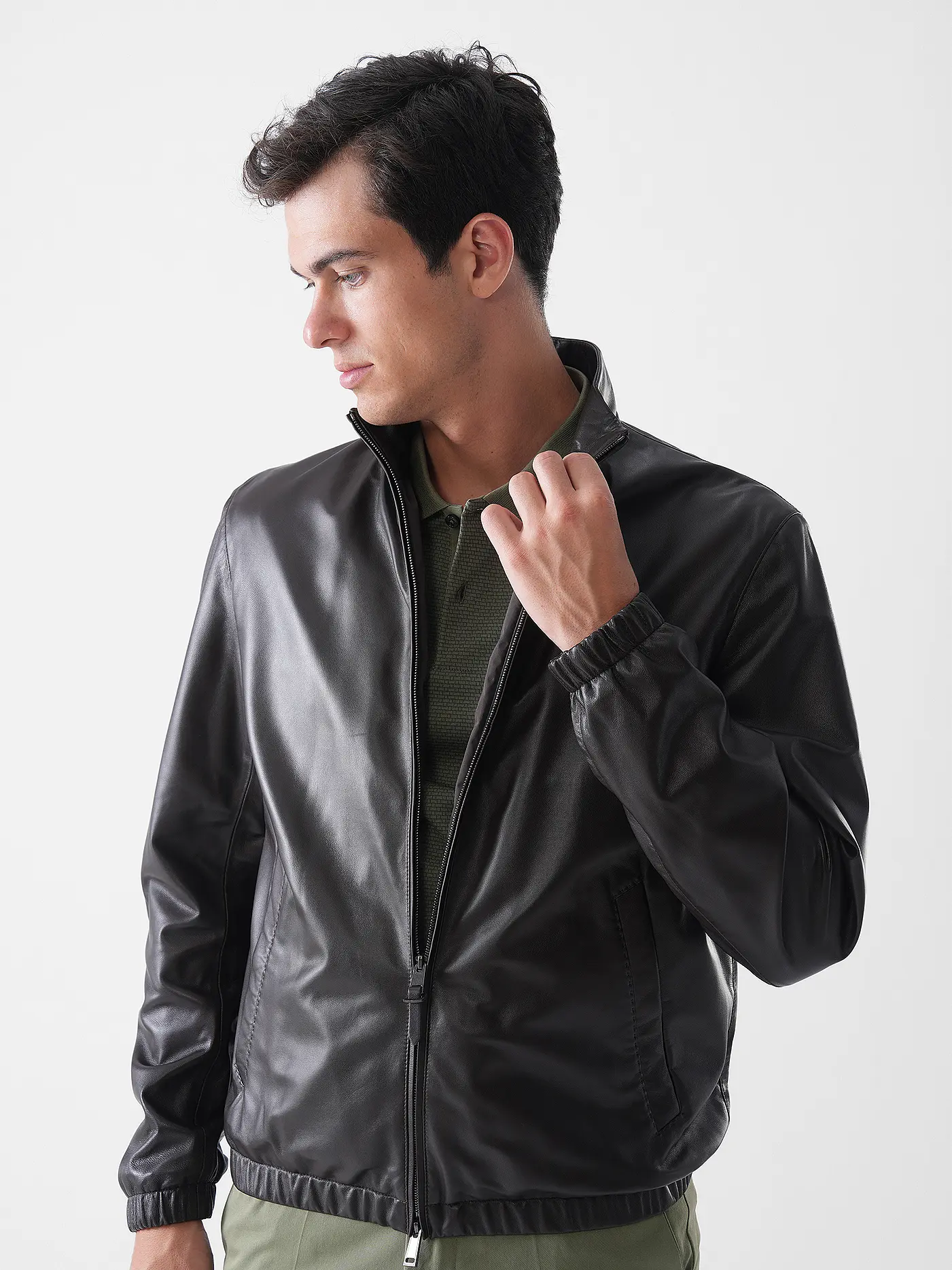 BOSS | Lederjacke L-MUBUK2  | braun
