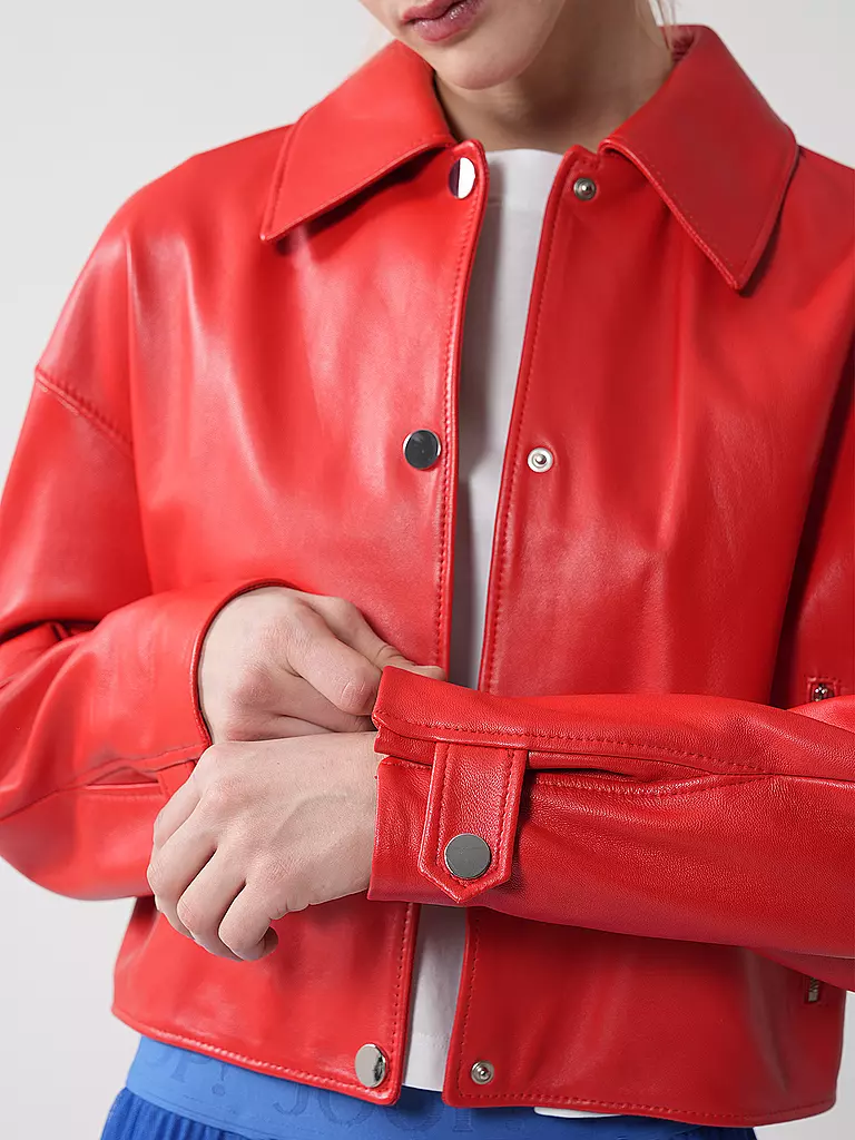 BOSS | Lederjacke SASSINA | rot