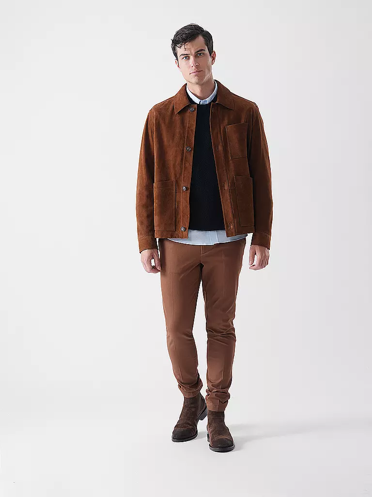 BOSS | Lederjacke | braun