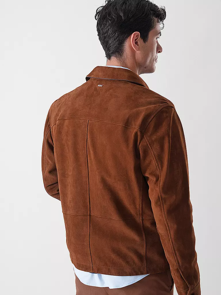 BOSS | Lederjacke | braun