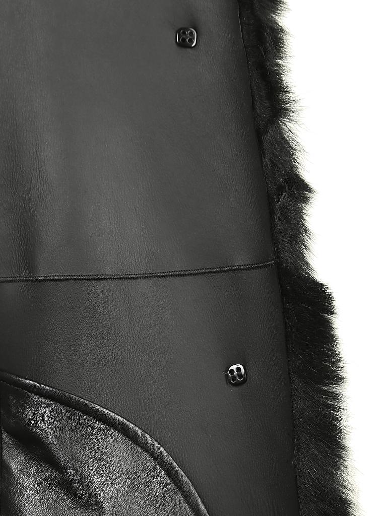 BOSS | Ledermantel - Lammfellmantel "Sobesta" | schwarz