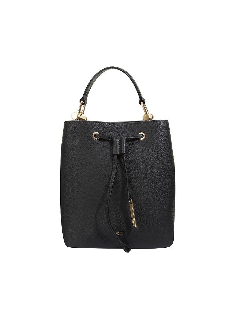 BOSS | Ledertasche - Beuteltasche "Kristin" | schwarz
