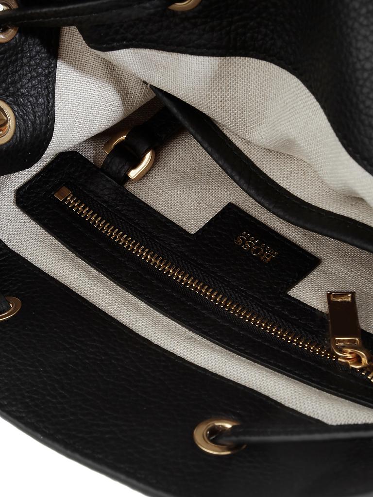 BOSS | Ledertasche - Beuteltasche "Kristin" | schwarz
