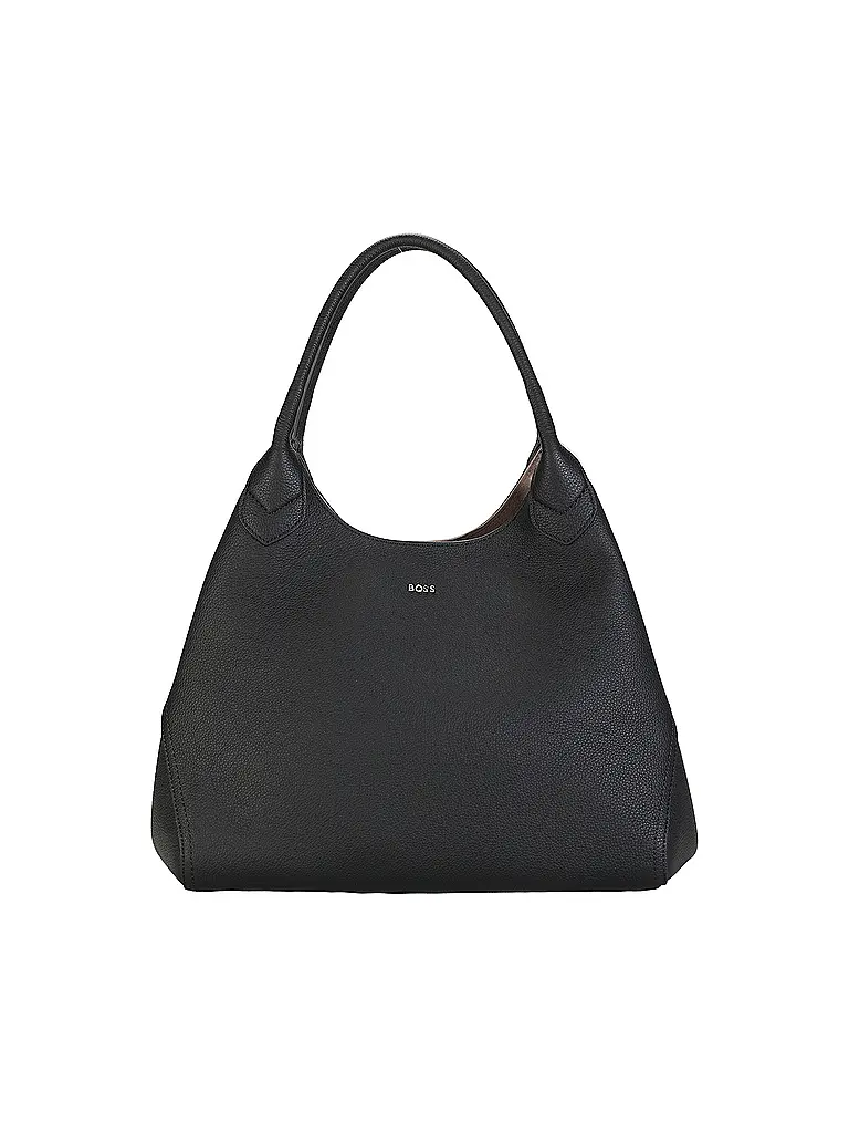 BOSS | Ledertasche - Schultertasche LENAH TOTE | schwarz