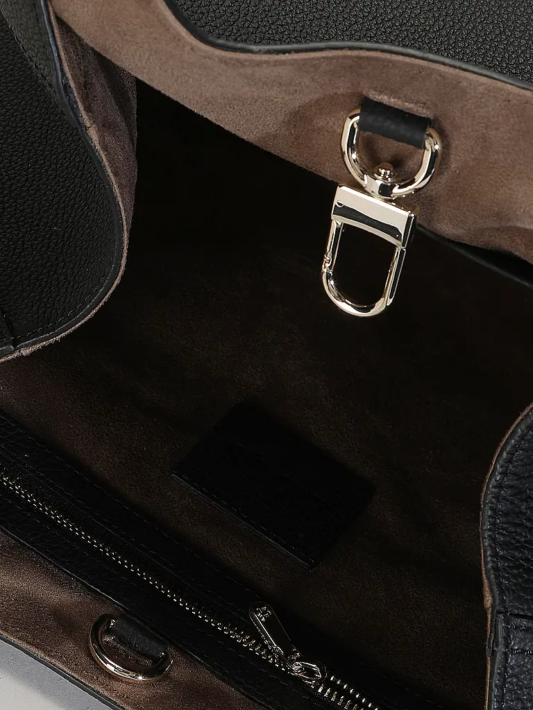BOSS | Ledertasche - Schultertasche LENAH TOTE | schwarz