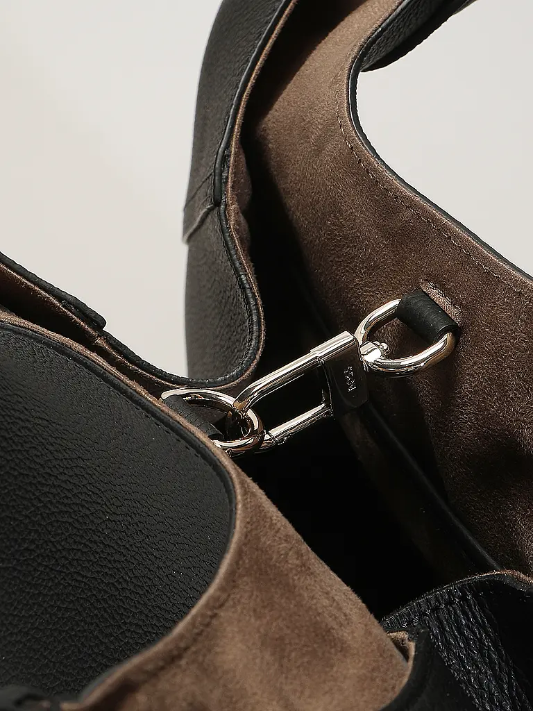 BOSS | Ledertasche - Schultertasche LENAH TOTE | schwarz