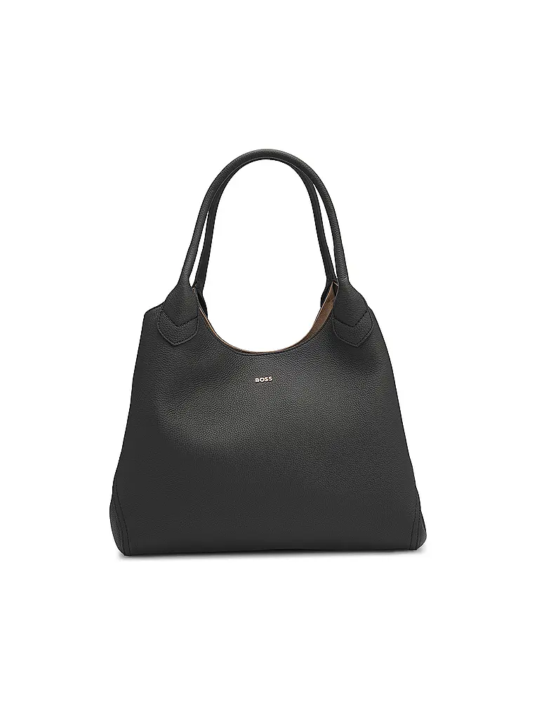 BOSS | Ledertasche - Schultertasche LENAH TOTE | schwarz
