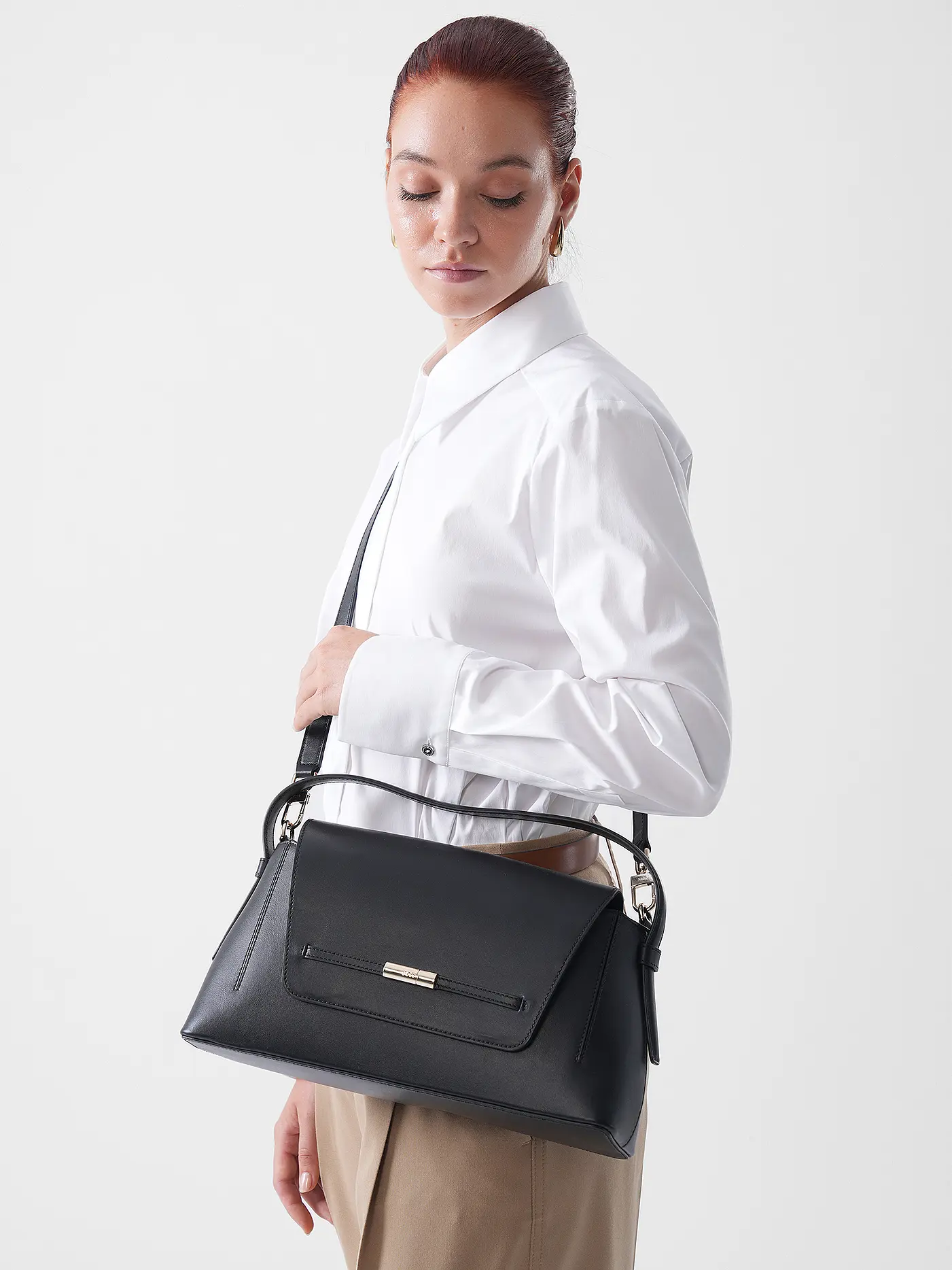 BOSS | Ledertasche - Umhängetasche PETRAH | schwarz