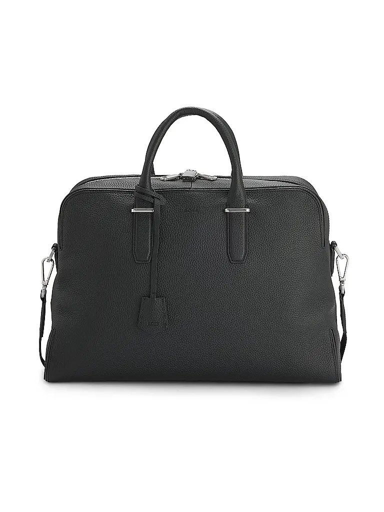 BOSS | Ledertasche - Weekender MADISON | schwarz
