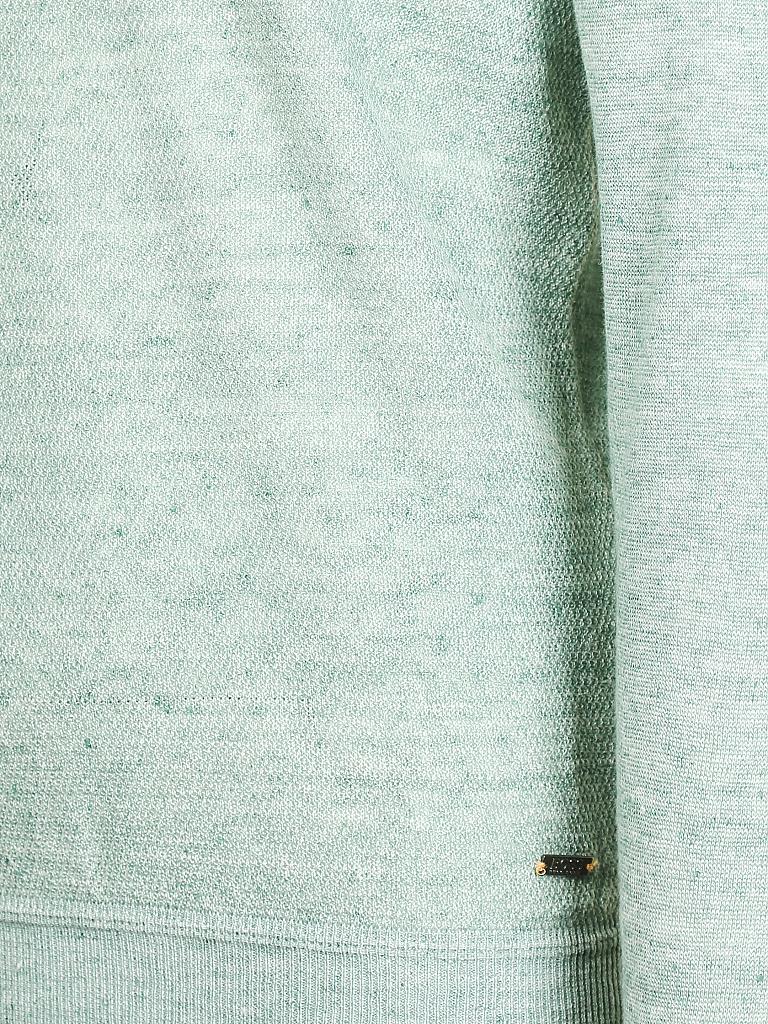 BOSS | Leinen-Pullover | grün