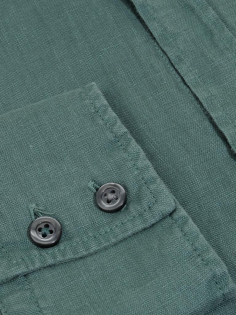 BOSS | Leinenhemd Regular Fit  | grün