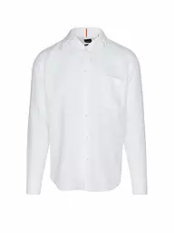 BOSS | Leinenhemd Regular Fit RELEGANT | weiss