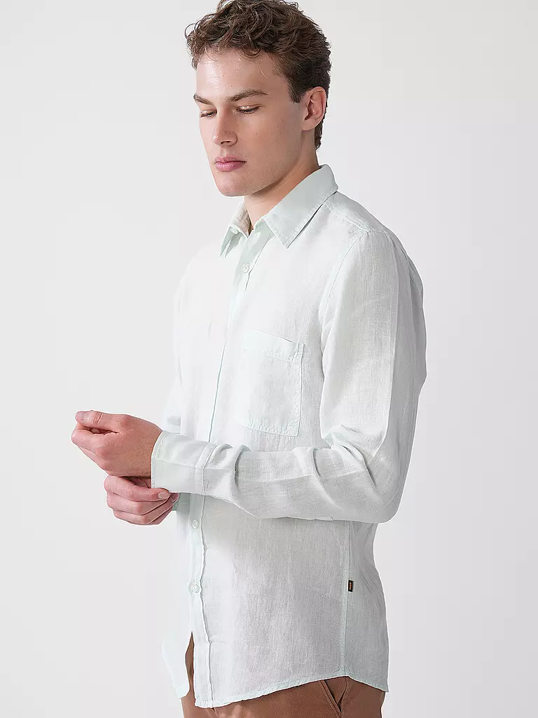 BOSS | Leinenhemd Regular Fit RELEGANT | schwarz
