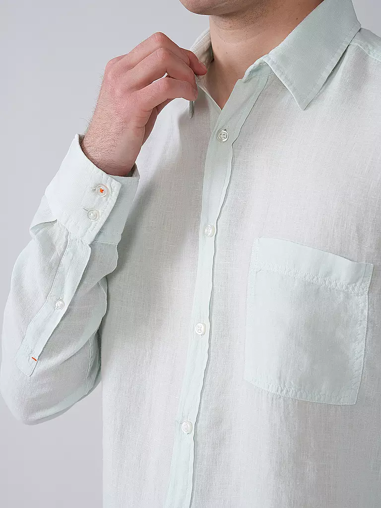 BOSS | Leinenhemd Regular Fit RELEGANT | schwarz