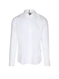 BOSS | Leinenhemd Slim Fit H-ROAN | weiss