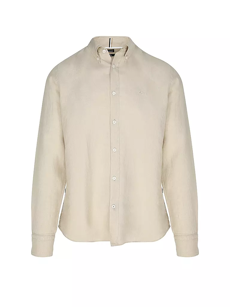 BOSS | Leinenhemd Slim Fit H-ROAN | beige