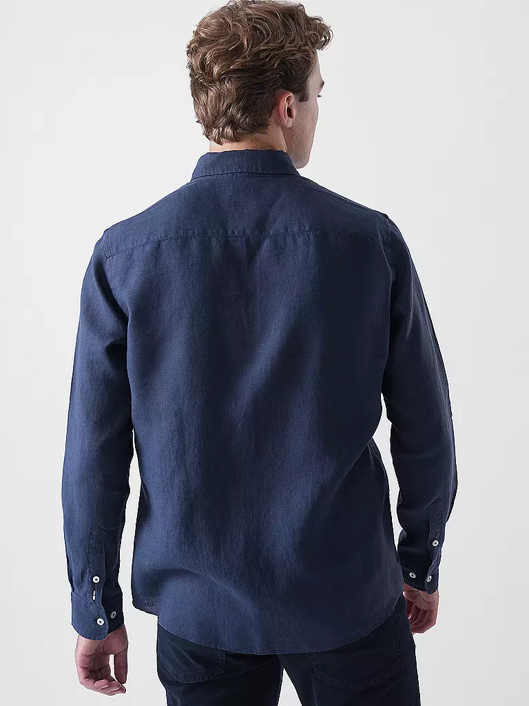 BOSS | Leinenhemd Slim Fit H-ROAN | hellblau