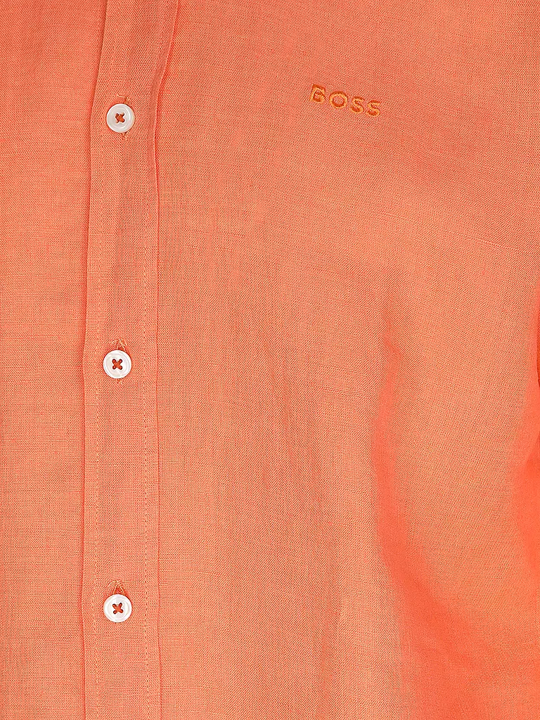 BOSS | Leinenhemd Slim Fit H-ROAN | dunkelblau