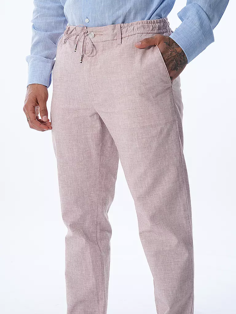 BOSS | Leinenhose KANE-DS | rosa