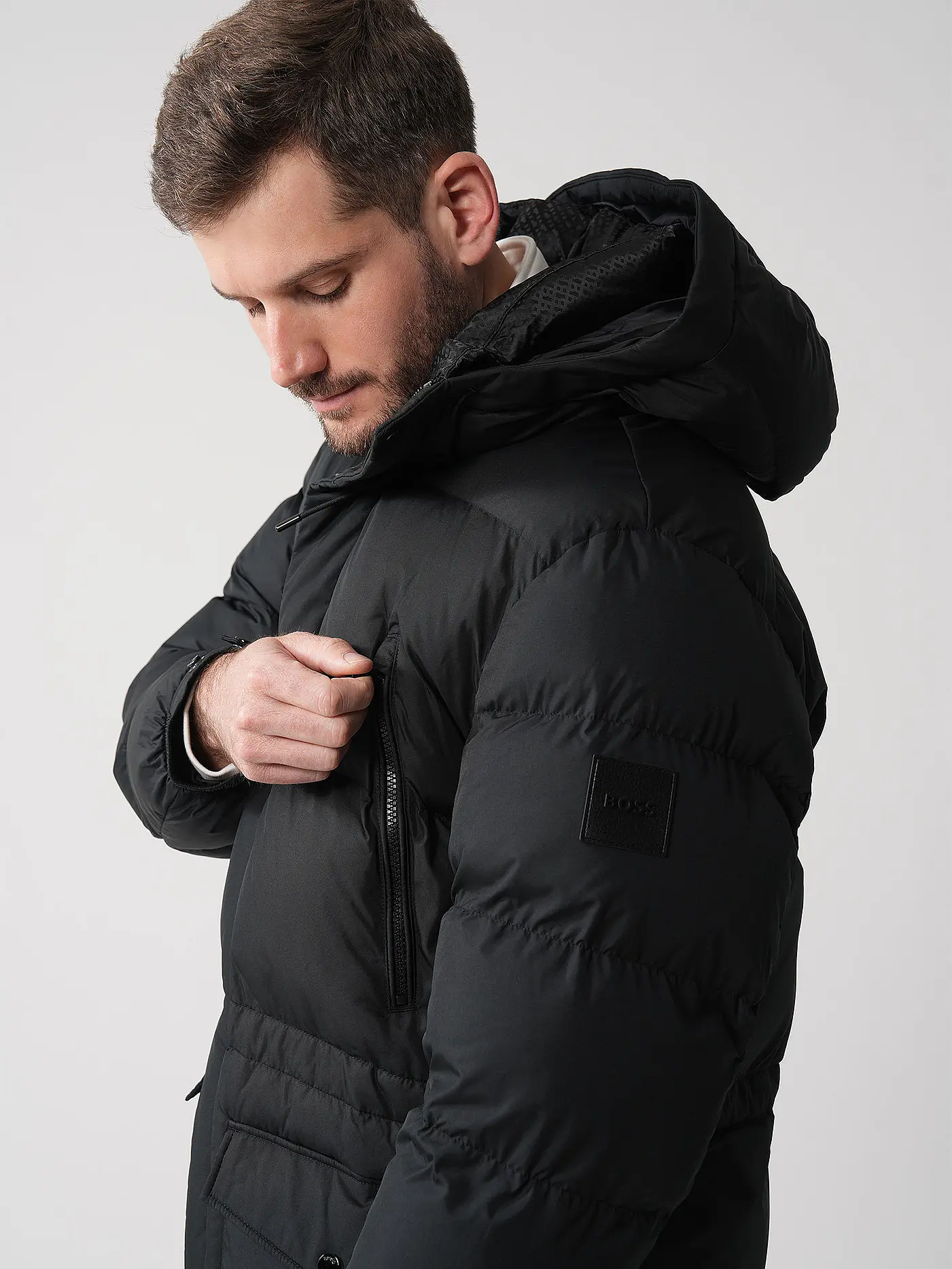 BOSS | Parka H-CONDOLO2 | schwarz