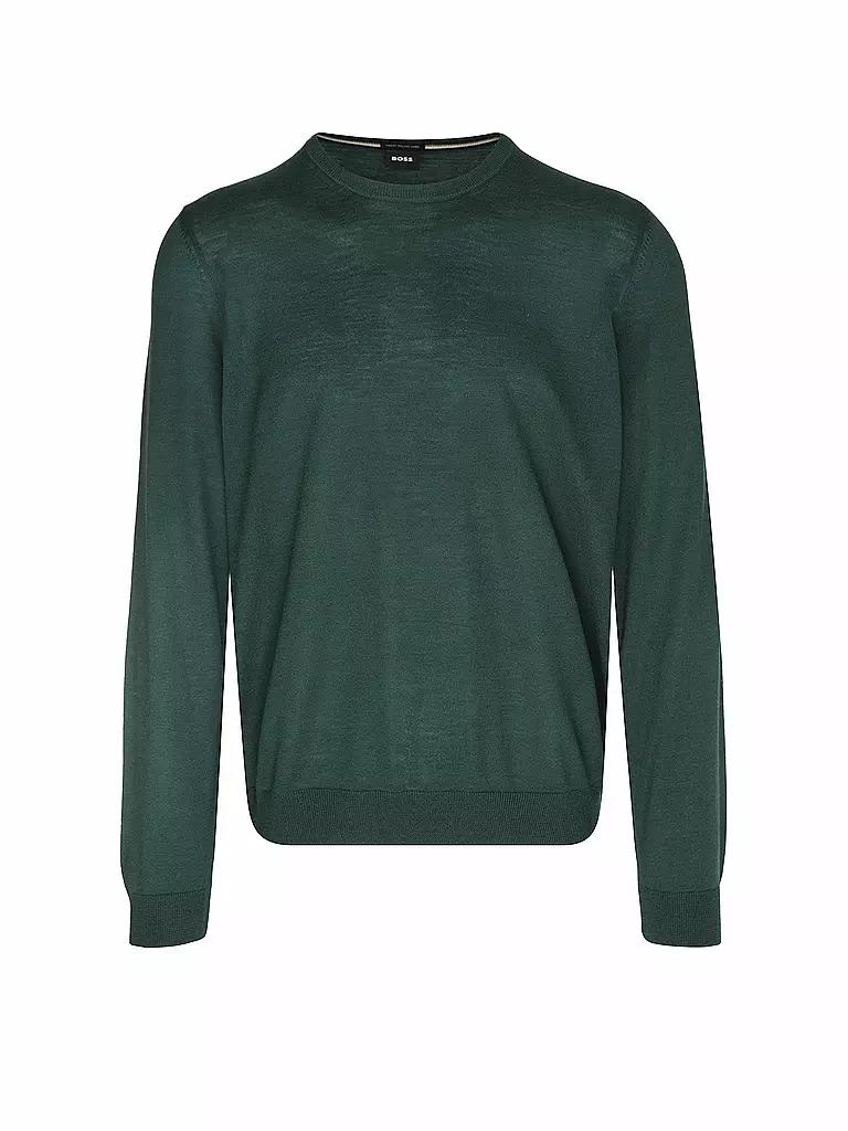 BOSS | Pullover Slim Fit LENO-P | dunkelgrün