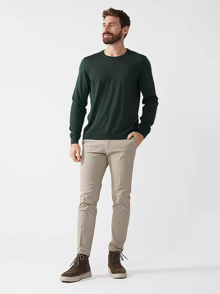 BOSS | Pullover Slim Fit LENO-P | dunkelgrün