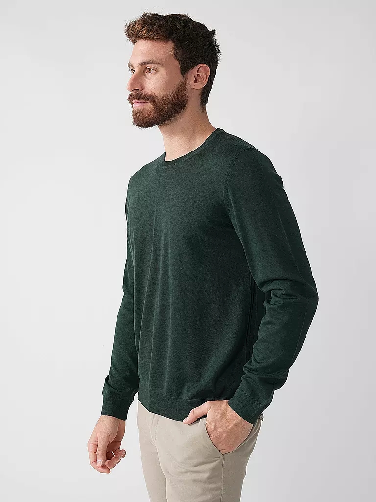 BOSS | Pullover Slim Fit LENO-P | dunkelgrün